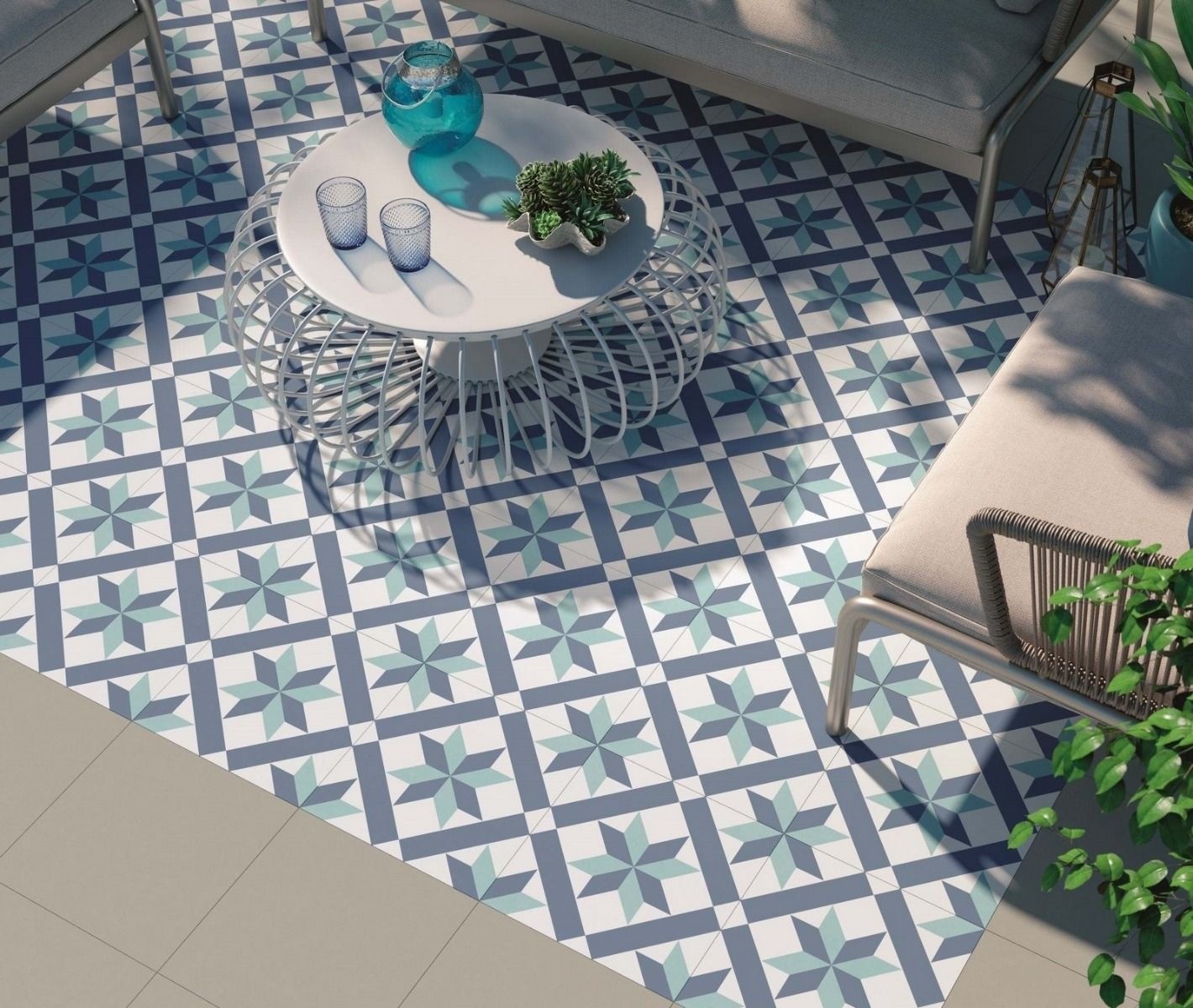 Bathroom Floor Tiles Blue Pattern Floor Roma