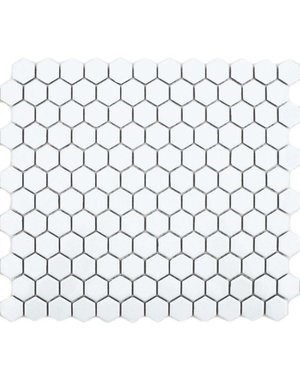 Luxury Tiles Microhex White Matt Mosaic