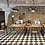 Luxury Tiles Traditonal Rustic Checkered Black and White Floor Tile 450x450mm