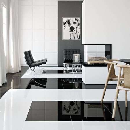 Luxury Tiles Mayfair White Diamond Gloss 600x600mm Floor Tile