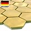 Luxury Tiles Mosaic and Aluminium Golden Honeycomb Tile 30cmx30cm