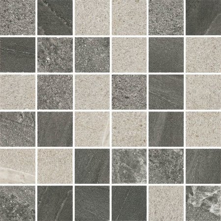 Luxury Tiles Concrete Grey Stone Mix Square Mosaic Tile