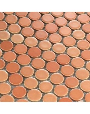  Russet Penny Mosaic Wall and Floor Tile 30.5cm x 30.5cm