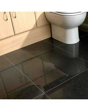  Noir Black Luxe Polished 600x600mm Porcelain Floor and Wall Tile