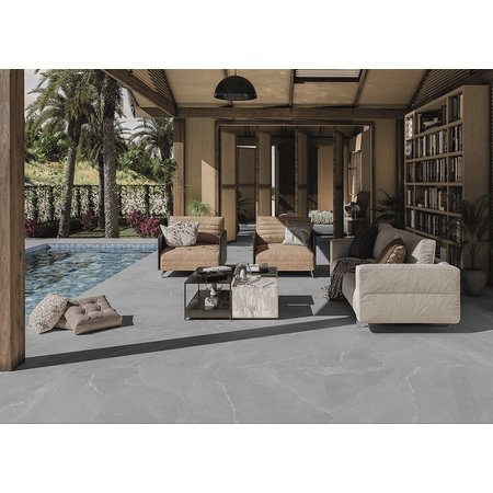 Luxury Tiles XL Venice Grey Stone Effect Anti Slip Porcelain Floor Tile 1000x1000mm