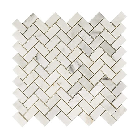 Luxury Tiles Lunigiana Marble Chevron Mosaic Floor and Wall Tile