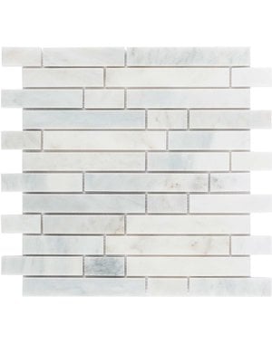 Luxury Tiles Amasya White Honed Marble Brick Mosaic Tile