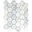Verona Amasya White Honed Marble Hexagon Mosaic Tile