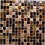 Pandemonium Dark brown and copper square glass mosaic tile