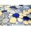 Luxury Tiles Modesto- Ceramic Mosaic Tile Pebble blue / gold mix