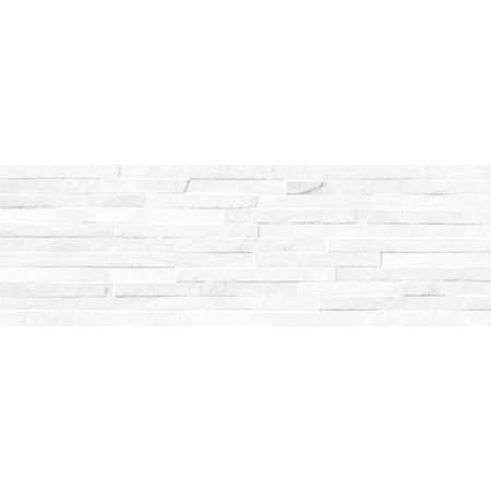 Luxury Tiles Oteca White Porcelain Split Face Tile 175x520mm