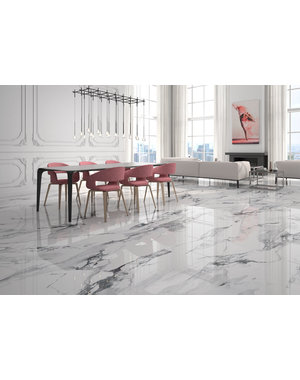 Luxury Tiles Belgravia Calacatta Marble Effect 750x750mm Tile