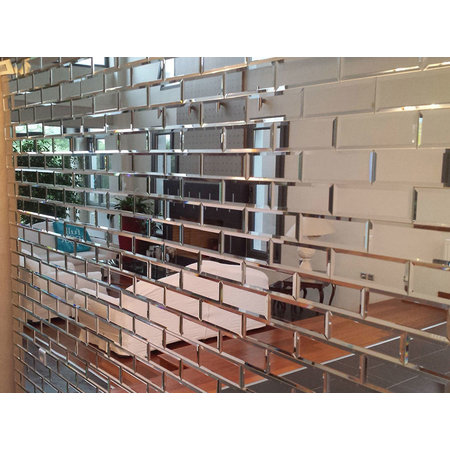Luxury Tiles Dior Glass Mirror Brick Metro 7.5x20cm Tile