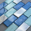 Portland Blue Glass Brick Mosaic Tile