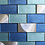 Portland Blue Glass Brick Mosaic Tile