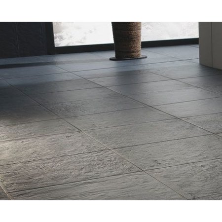 Luxury Tiles Athens Black Riven Slate Effect Floor and Wall Tile 600x300mm