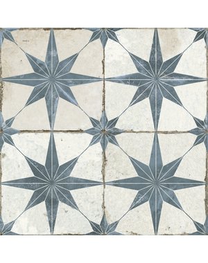 Luxury Tiles Astral Star Blue patterned 450 X 450MM