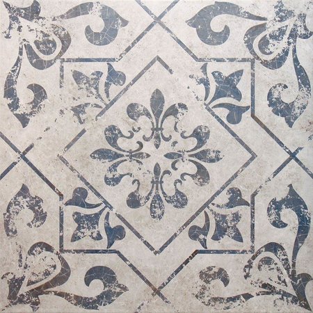 Luxury Tiles Winston Blue Pattern Ceramic Floor 45x45cm Tile