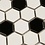 Luxury Tiles Shapes Hexagon Matt White Black Mosaic Tile