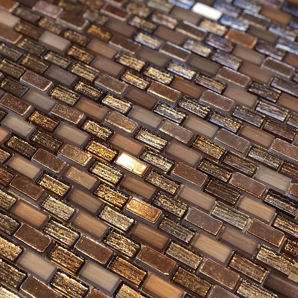 Egypt bronze Rose gold mosaic tile 30x30cm Luxury Tiles