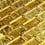 Luxury Tiles Alexandra Gold Frosted Glass Brick Mosaic Tile 30x30cm