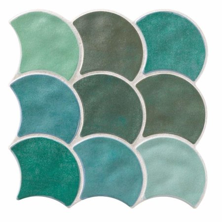 Luxury Tiles Drops Blue Mix Mosaic Tile