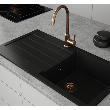 Comite Single Bowl Black Kitchen Sink