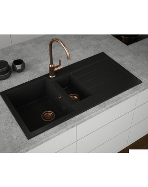  Comite 1.5 Bowl Black Kitchen Sink