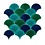 Luxury Tiles Drops Persian Teal Blue Atlantis Mosaic Tile