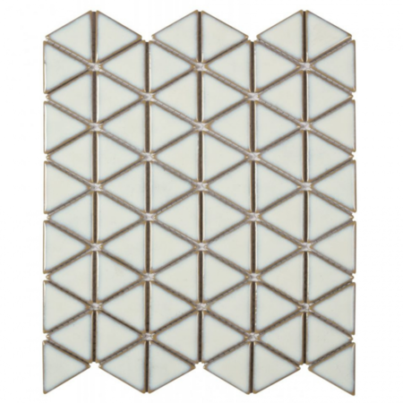 Luxury Tiles Geometric Triangle White Mosaic Tile