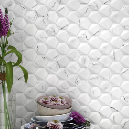 Luxury Tiles Marble Hexagon Matt Mosaic Tile