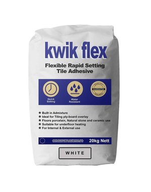 Luxury Tiles Kwik Flex White Floor Tile Adhesive 20kg