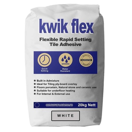 Luxury Tiles Kwik Flex White Floor Tile Adhesive 20kg