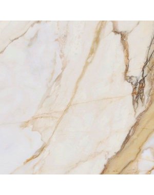 Luxury Tiles Golden Marble White effect Floor tile 60x60cm