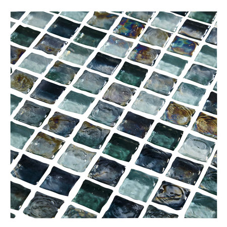 Luxury Tiles Rotomaire Blue Glass Square Mosaic 30x30cm