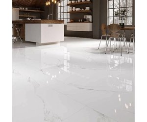 pure white marble floor tiles