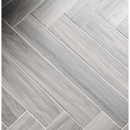 Verona Regatta Grey Wood Effect Porcelain Tile 10x60cm