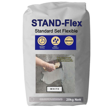 Luxury Tiles White Standard Flex Tile Adhesive 20KG