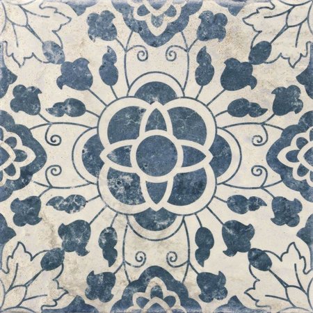 Luxury Tiles Casablanca Vintage Blue Mixed Pattern 200x200mm Tile