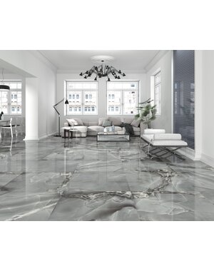 Dune Dune Selene Dark 90x90cm Marble Effect Tile