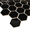 Luxury Tiles Jet Black Hexagon Mosaic Floor and Wall Tile