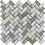 Luxury Tiles Herringbone Mix Basalt & Glass Mosaic Tile