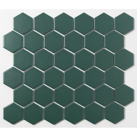 Luxury Tiles Racing Green Hexagon Mosaic Tile