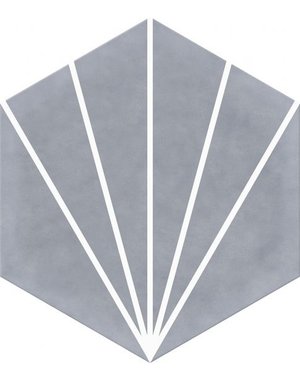 Verona Lily Pad Grey Hexagon Tile