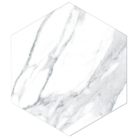 Luxury Tiles Esagono  White Hexagon Marble Effect Floor and  Wall Tile