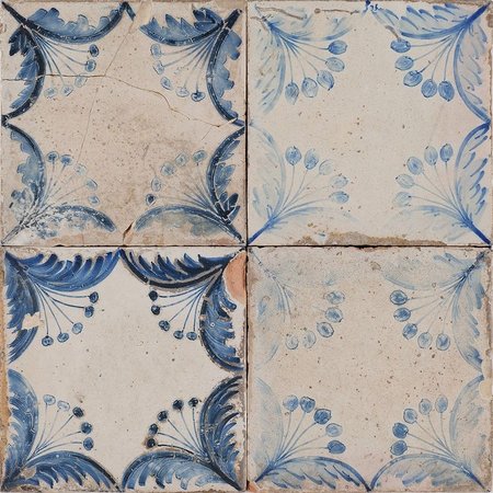 Luxury Tiles Verini Floral Indigo Vintage Pattern Tile 330x330mm