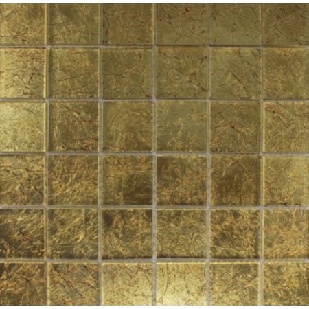 Luxury Tiles Stefany Gold Mosaic Glass Effect Tile 305x305cm
