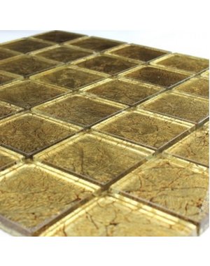 Luxury Tiles Stefany Gold Mosaic Glass Effect Tile