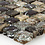 Luxury Tiles Felix Natural Glass and Dark Brown Stone Mosaic Tile