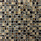 Luxury Tiles Felix Natural Glass and Dark Brown Stone Mosaic Tile